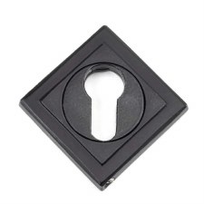 Additional picture of From The Anvil Round Euro Profile Escutcheon Square Matt Black