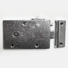 Additional picture of Broughtons 5" Bathroom Rim Latch Left Hand Vintage Chrome