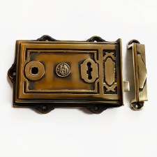 Additional picture of Broughtons Davenport Rim Lock Renovated Brass
