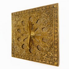 Additional picture of Cast Victorian Decorative Air Vent Polished Brass
