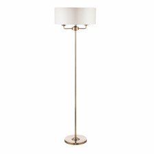 Additional picture of Laura Ashley Sorrento Floor Lamp Antique Brass with Shade
