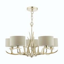 Additional picture of Laura Ashley Mulroy 5 Light Antler Pendant