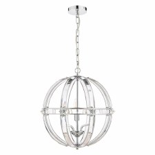 Additional picture of Laura Ashley Aidan 3 Light Pendant Polished Chrome