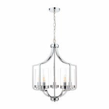 Additional picture of Laura Ashley Joseph 5 Light Chandelier Polished Chrome