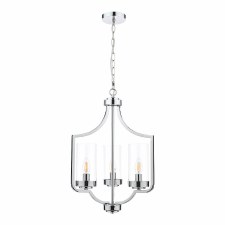 Additional picture of Laura Ashley Joseph 3 Light Chandelier Polished Chrome