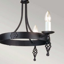 Additional picture of Elstead Belfry 3 Light Chandelier Black