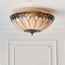 Additional picture of Interiors 1900 Brooklyn Tiffany Flush Ceiling Light