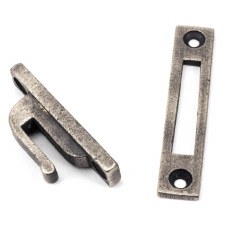 Additional picture of From The Anvil Cast Monkeytail Window Handle Antique Pewter