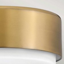 Additional picture of Hinkley Cedric Flush Ceiling Light Lacquered Brass & Opal Glass
