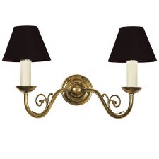 Additional picture of Cottage Twin Wall Light Renovated Brass