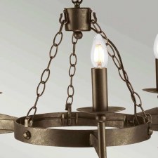 Additional picture of Elstead Cromwell 3 Light Chandelier Old Bronze