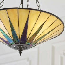 Additional picture of Interiors 1900 Dark Star Tiffany Large Inverted Pendant