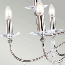 Additional picture of Elstead Finsbury 9L Chandelier Nickel
