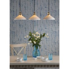 Additional picture of Hadano 3 Light Bar Pendant Natural Brass & Shallow Ceramic Shade