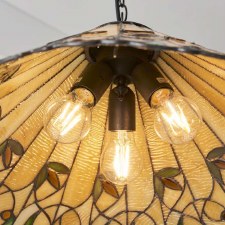 Additional picture of Interiors 1900 Jamelia Large Tiffany Ceiling Light Pendant