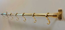 Additional picture of The Kirby Kitchen 3/4" Utility Rail 75cm Polished Brass Unlacquered