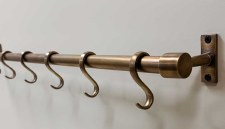 Additional picture of The Kirby Kitchen 3/4" Utility Rail 110cm  Antique Satin Brass