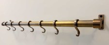 Additional picture of The Kirby Kitchen 1" Utility Rail 75cm Antique Satin Brass