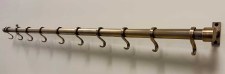 Additional picture of The Kirby Kitchen 1" Utility Rail 110cm Antique Satin Brass