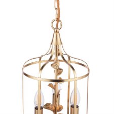Additional picture of Laura Ashley Halton 3 Light Ceiling Lantern Distressed Gold Leaf