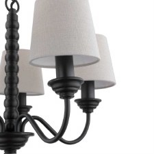Additional picture of Laura Ashley Norbury 5 Light Chandelier Matt Black