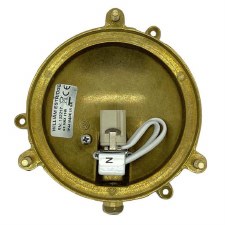 Additional picture of Mini Plain Porthole Round Outdoor Bulkhead Light Raw Brass