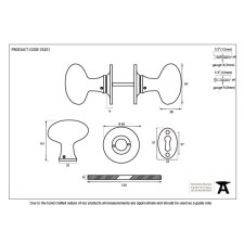 Additional picture of From The Anvil Oval Mortice or Rim Door Knobs Black