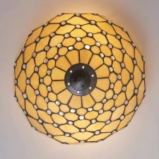 Additional picture of Interiors 1900 Pearl Tiffany Medium Flush Light 70242