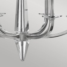 Additional picture of Quintiesse Ascher 6 Light Chandelier Polished Nickel
