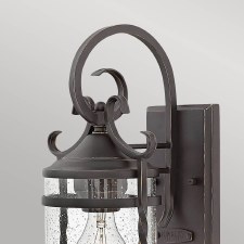 Additional picture of Hinkley Casa Single Wall Lantern Olde Black
