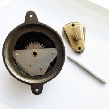 Additional picture of Rotary 1888 Door Bell Antique Satin Brass
