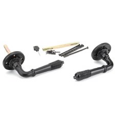 Additional picture of From The Anvil Reeded Round Rose Door Handles Aged Bronze