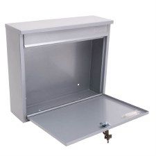 Swale Galvanised Steel Post Box Silver - Broughtons Lighting & Ironmongery