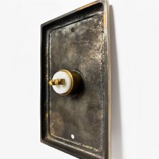 Additional picture of Bell Push 5" x 3" Antique Satin Brass