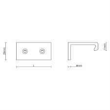Additional picture of Croft 1400 Linear Cabinet Edge Pull Polished Nickel 100mm