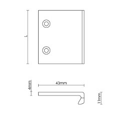 Additional picture of Croft 1408 Moderne Top Fix Cabinet Edge Pull Light Antique Brass 100mm