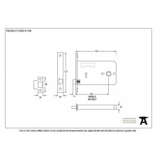 Additional picture of From The Anvil 3 Lever 5" Horizontal Latch Black