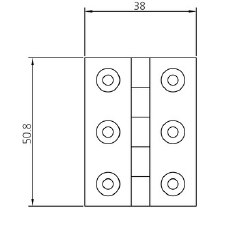 Additional picture of Butt Hinge 0950 51x38mm Polished Brass Unlacquered