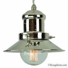 Additional picture of Edison Small Single Pendant Light Polished Nickel