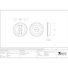 Additional picture of From The Anvil Flush Round Bathroom Pull Art Deco 60mm Aged Brass