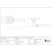Additional picture of From The Anvil Newbury Rose Door Handle Square Satin 316 Stainless Steel