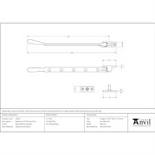 Additional picture of From The Anvil Newbury Window Stay 10" Satin 316 Stainless Steel