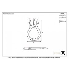 Additional picture of From The Anvil Pear Door Knocker Black
