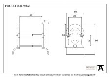 Additional picture of From The Anvil Period Euro Door Pull Back-To-Back Fixings Aged Brass
