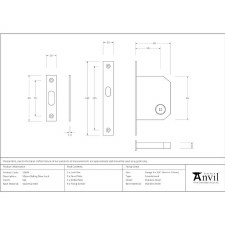 Additional picture of From The Anvil Sliding Door Lock Satin Stainless Steel