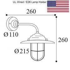 Additional picture of Chalet Deck Light 134 Aged Copper Clear Glass