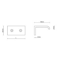 Additional picture of Arc Cabinet Edge Pull Polished Nickel 100mm