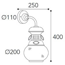 Additional picture of Botticella Wall Bracket Light 1598 Aged Copper