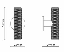 Additional picture of Diamond Knurled T-Bar Antique Nickel