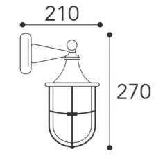 Additional picture of Santorini Outdoor Wall Light 180 Aged Copper